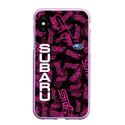 Чехол iPhone XS Max матовый SUBARU STI PATTERN