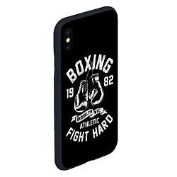 Чехол iPhone XS Max матовый БОКС, БОКСЕРСКИЕ ПЕРЧАТКИ BOXING, цвет: 3D-черный — фото 2