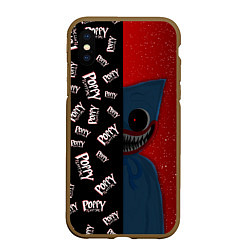 Чехол iPhone XS Max матовый Poppy Playtime Half Pattern Half Face