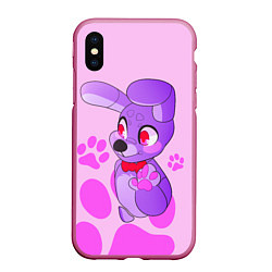 Чехол iPhone XS Max матовый Bonnie the Rabbit UCN, цвет: 3D-малиновый