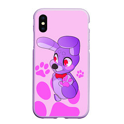 Чехол iPhone XS Max матовый Bonnie the Rabbit UCN, цвет: 3D-сиреневый