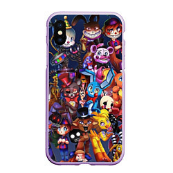 Чехол iPhone XS Max матовый Cute Fnaf Pattern