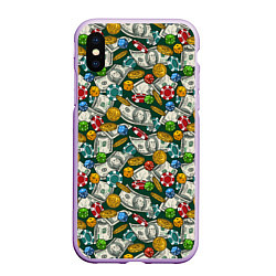 Чехол iPhone XS Max матовый Казино - Casino, цвет: 3D-сиреневый