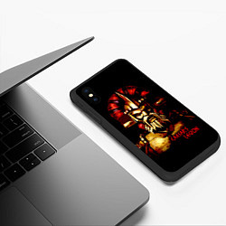 Чехол iPhone XS Max матовый Legate lanius - Легат Ланий, цвет: 3D-черный — фото 2
