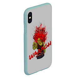 Чехол iPhone XS Max матовый Waaagh reference, цвет: 3D-мятный — фото 2