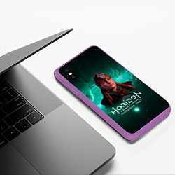 Чехол iPhone XS Max матовый Aloy - Элой Horizon Forbidden West, цвет: 3D-фиолетовый — фото 2