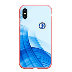 Чехол iPhone XS Max матовый Chelsea FC челси фк, цвет: 3D-баблгам