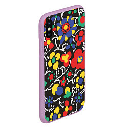 Чехол iPhone XS Max матовый Узор Цветочный сон, цвет: 3D-сиреневый — фото 2