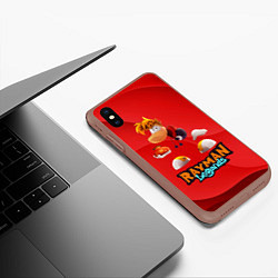 Чехол iPhone XS Max матовый Rayman Red Legends, цвет: 3D-коричневый — фото 2