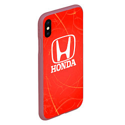 Чехол iPhone XS Max матовый Honda хонда, цвет: 3D-малиновый — фото 2