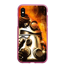 Чехол iPhone XS Max матовый Fallout - Arch Dornan, цвет: 3D-малиновый