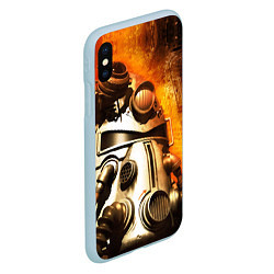 Чехол iPhone XS Max матовый Fallout - Arch Dornan, цвет: 3D-голубой — фото 2