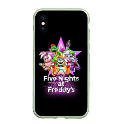 Чехол iPhone XS Max матовый Game Five Nights at Freddys: Security Breach