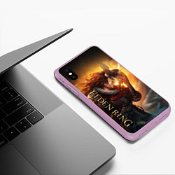 Чехол iPhone XS Max матовый ELDEN RING - ЕЛДЕН РИНГ ВАЛЬКИРИЯ, цвет: 3D-сиреневый — фото 2