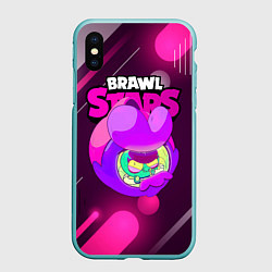 Чехол iPhone XS Max матовый EVE ЕВА PINK BrawlStars, цвет: 3D-мятный