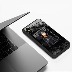 Чехол iPhone XS Max матовый Кирито арт, цвет: 3D-черный — фото 2