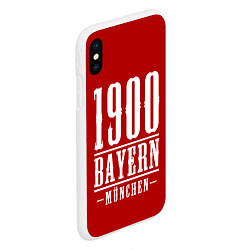 Чехол iPhone XS Max матовый Бавария Bayern Munchen, цвет: 3D-белый — фото 2