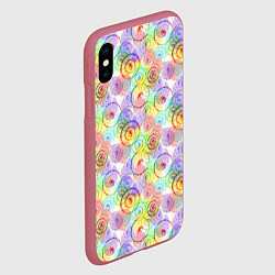 Чехол iPhone XS Max матовый Просветление Сознания, цвет: 3D-малиновый — фото 2