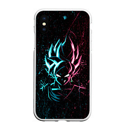 Чехол iPhone XS Max матовый Неоновый Гоку Блек Аниме Anime Dragon Ball