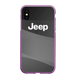 Чехол iPhone XS Max матовый JEEP спорт, цвет: 3D-фиолетовый