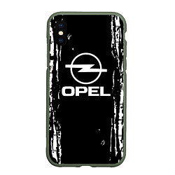 Чехол iPhone XS Max матовый Opel соты