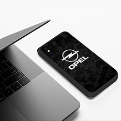 Чехол iPhone XS Max матовый OPEL 3D, цвет: 3D-черный — фото 2