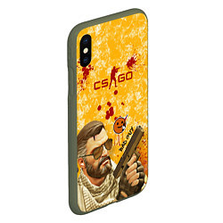 Чехол iPhone XS Max матовый CS GO BAD GUY, цвет: 3D-темно-зеленый — фото 2