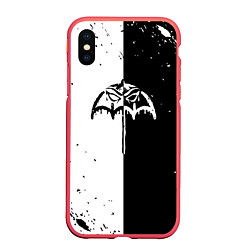 Чехол iPhone XS Max матовый BRING ME THE HORIZON черное былое, цвет: 3D-красный