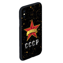 Чехол iPhone XS Max матовый СССР Краска, цвет: 3D-черный — фото 2