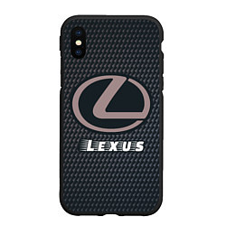 Чехол iPhone XS Max матовый LEXUS Lexus - Карбон, цвет: 3D-черный