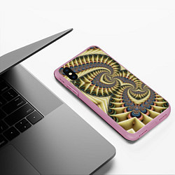 Чехол iPhone XS Max матовый Designer pattern, цвет: 3D-розовый — фото 2