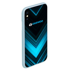 Чехол iPhone XS Max матовый DAEWOO ДЭУ спорт, цвет: 3D-голубой — фото 2