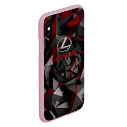 Чехол iPhone XS Max матовый Lexus лексус, цвет: 3D-розовый — фото 2