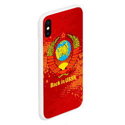 Чехол iPhone XS Max матовый Back in USSR - Назад в СССР, цвет: 3D-белый — фото 2