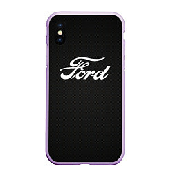 Чехол iPhone XS Max матовый Ford форд крбон