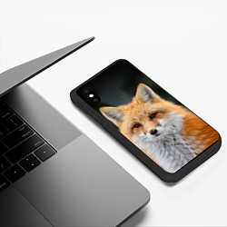 Чехол iPhone XS Max матовый Красавица Лиса, цвет: 3D-черный — фото 2