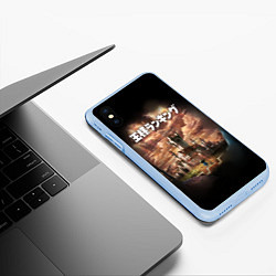 Чехол iPhone XS Max матовый Ousama Ranking, цвет: 3D-голубой — фото 2