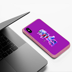 Чехол iPhone XS Max матовый Five Nights at Freddys: Security Breach Волчица Ро, цвет: 3D-малиновый — фото 2