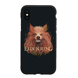 Чехол iPhone XS Max матовый Алый волк из Elden Ring, цвет: 3D-черный