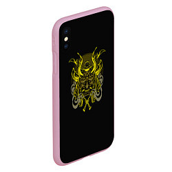 Чехол iPhone XS Max матовый Трехглазый Демон Самурай, цвет: 3D-розовый — фото 2