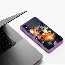 Чехол iPhone XS Max матовый Anime The Rising of the Shield Hero, цвет: 3D-фиолетовый — фото 2