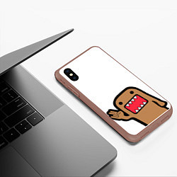 Чехол iPhone XS Max матовый Domo-Kun, цвет: 3D-коричневый — фото 2