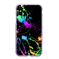 Чехол iPhone XS Max матовый Neon vanguard fashion pattern