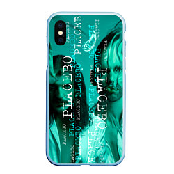 Чехол iPhone XS Max матовый Placebo - turquoise, цвет: 3D-голубой