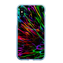 Чехол iPhone XS Max матовый Neon pattern Vanguard