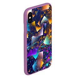 Чехол iPhone XS Max матовый Expressive pattern Vanguard, цвет: 3D-фиолетовый — фото 2