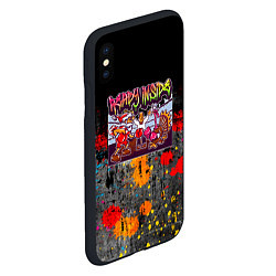 Чехол iPhone XS Max матовый Бокс Санты и Индюка, цвет: 3D-черный — фото 2