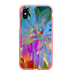 Чехол iPhone XS Max матовый Abstract color pattern Summer 2022