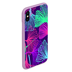 Чехол iPhone XS Max матовый Neon color pattern Fashion 2023, цвет: 3D-сиреневый — фото 2