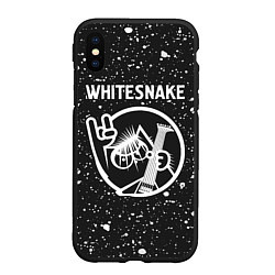 Чехол iPhone XS Max матовый Whitesnake КОТ Краска, цвет: 3D-черный